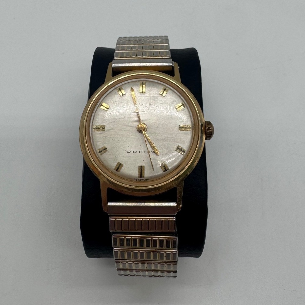 Vintage Timex Manual Wind Watch Gold Tone Water Resistant 11592569A For Parts